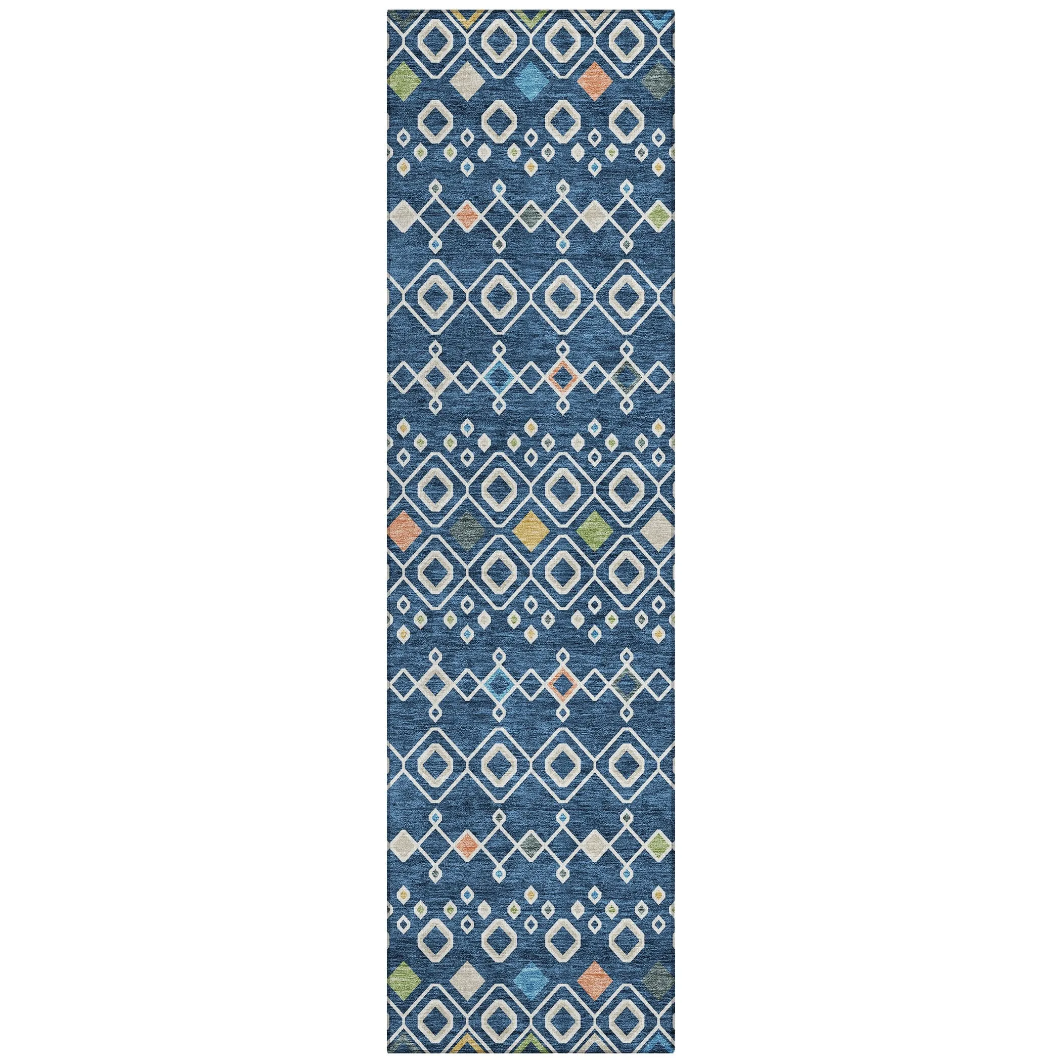 Machine Washable Indoor/ Outdoor Global Contempory Chantille Rug