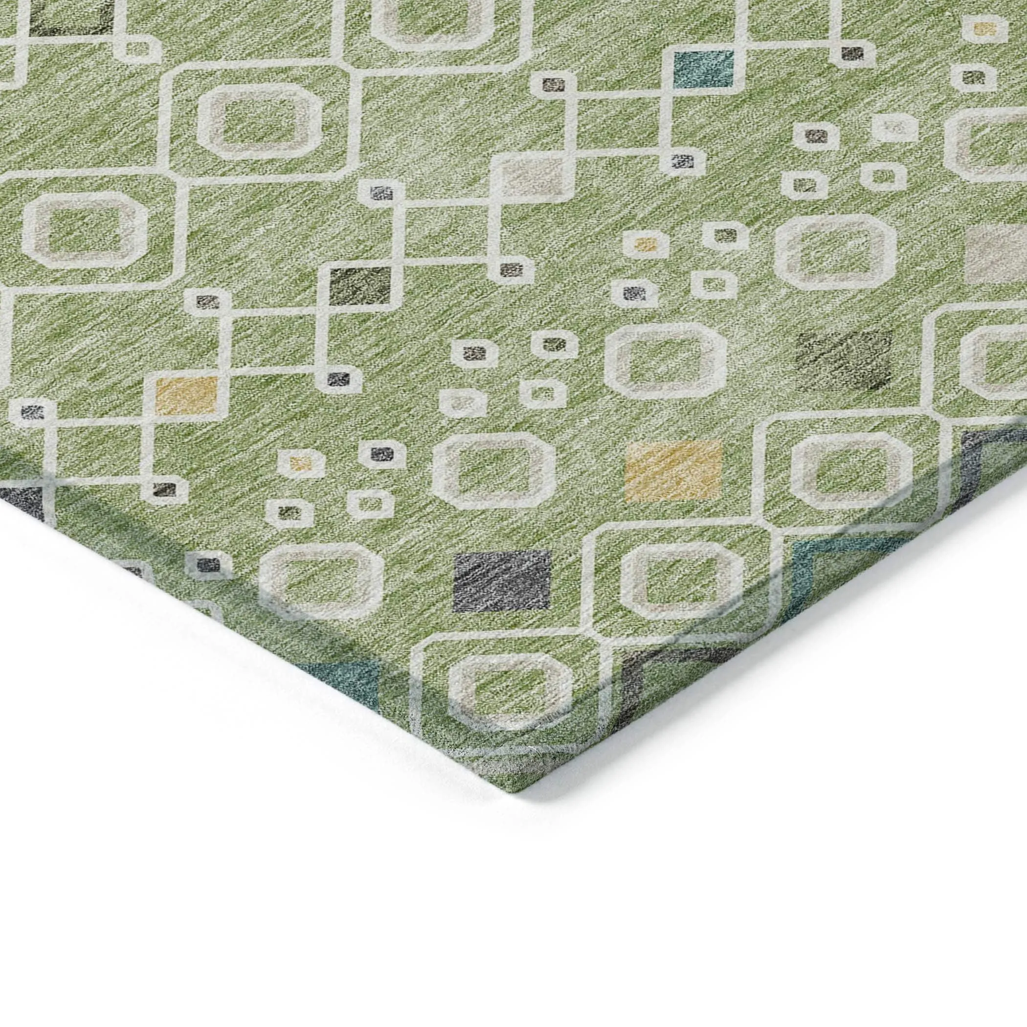 Machine Washable Indoor/ Outdoor Global Contempory Chantille Rug