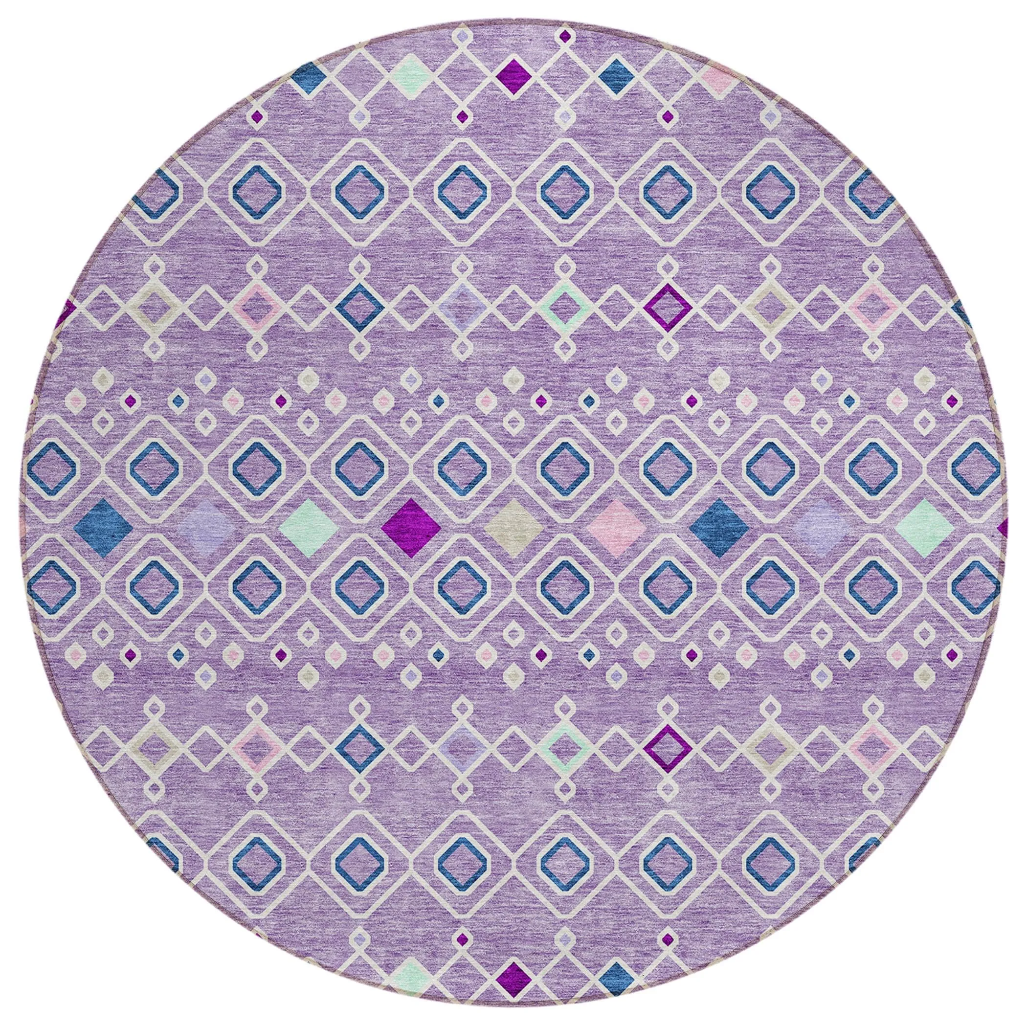 Machine Washable Indoor/ Outdoor Global Contempory Chantille Rug