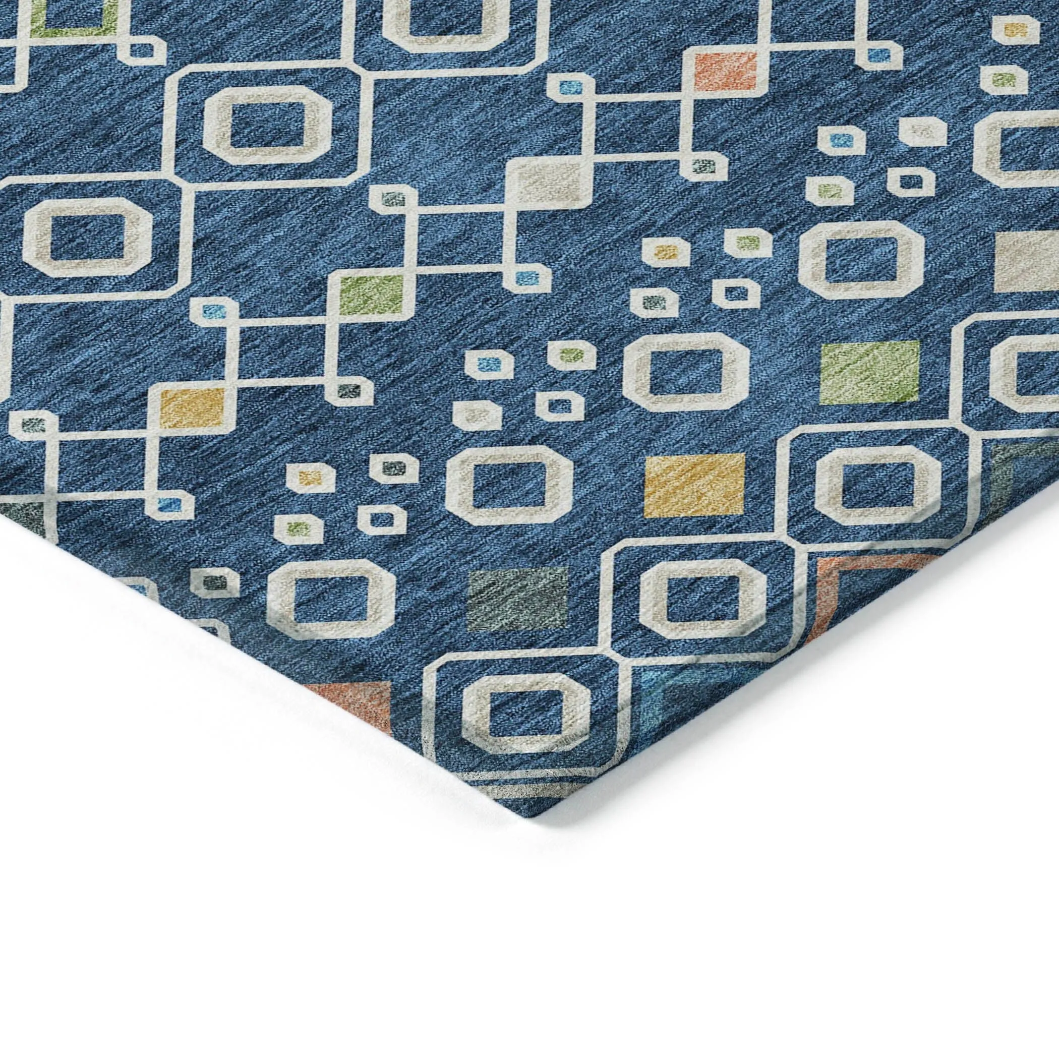 Machine Washable Indoor/ Outdoor Global Contempory Chantille Rug