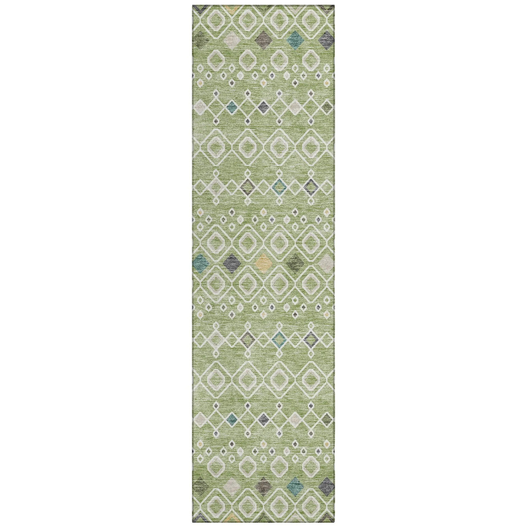 Machine Washable Indoor/ Outdoor Global Contempory Chantille Rug