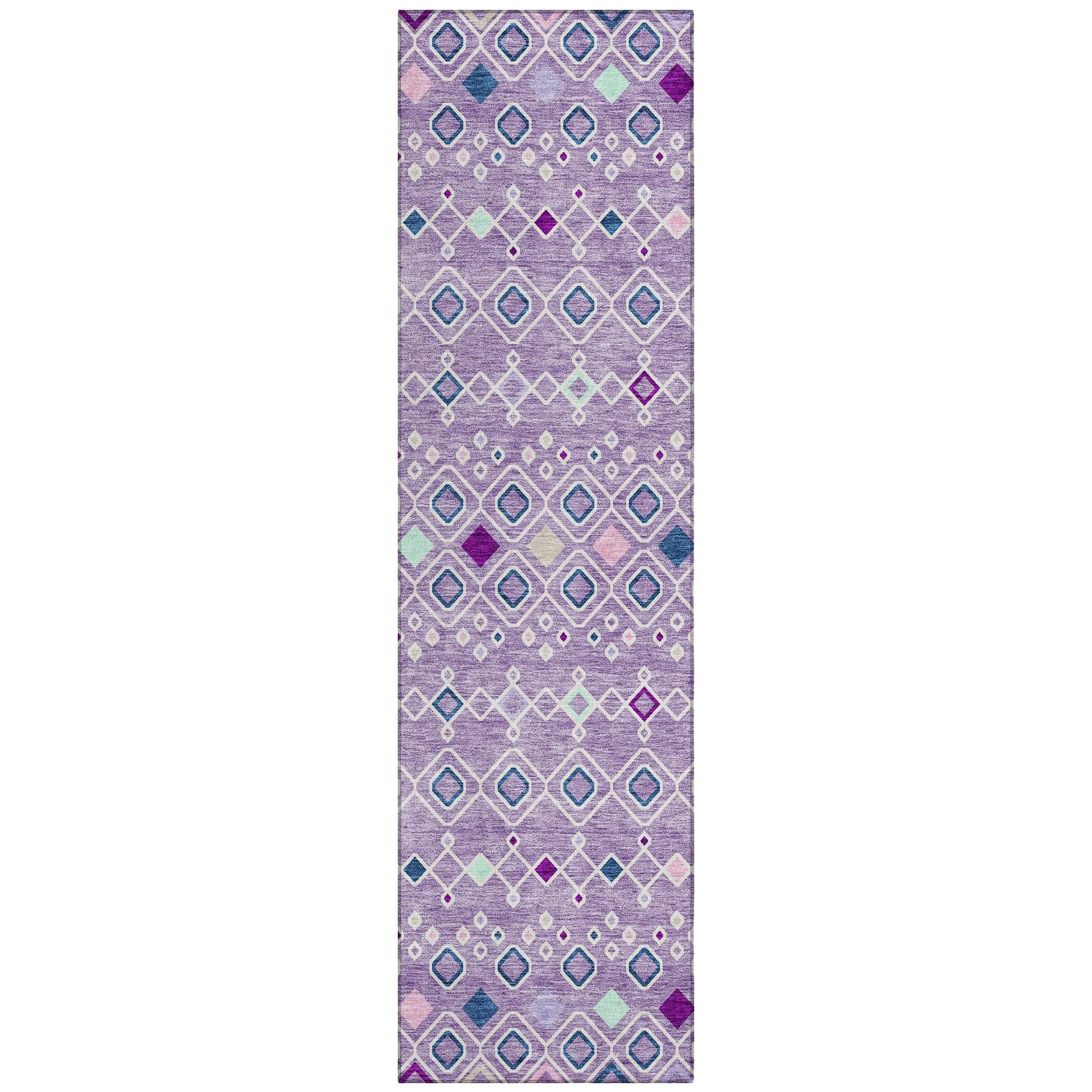 Machine Washable Indoor/ Outdoor Global Contempory Chantille Rug