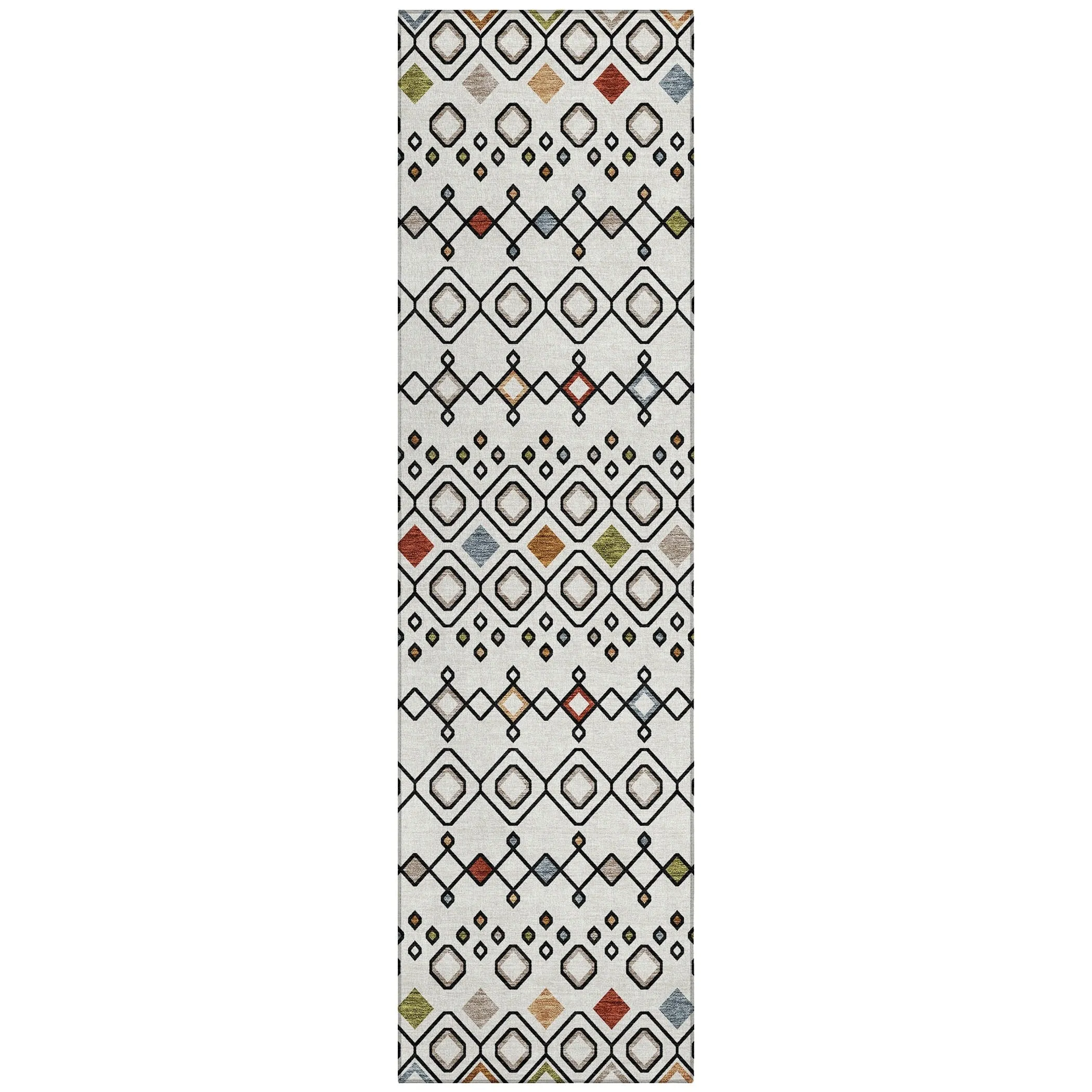 Machine Washable Indoor/ Outdoor Global Contempory Chantille Rug
