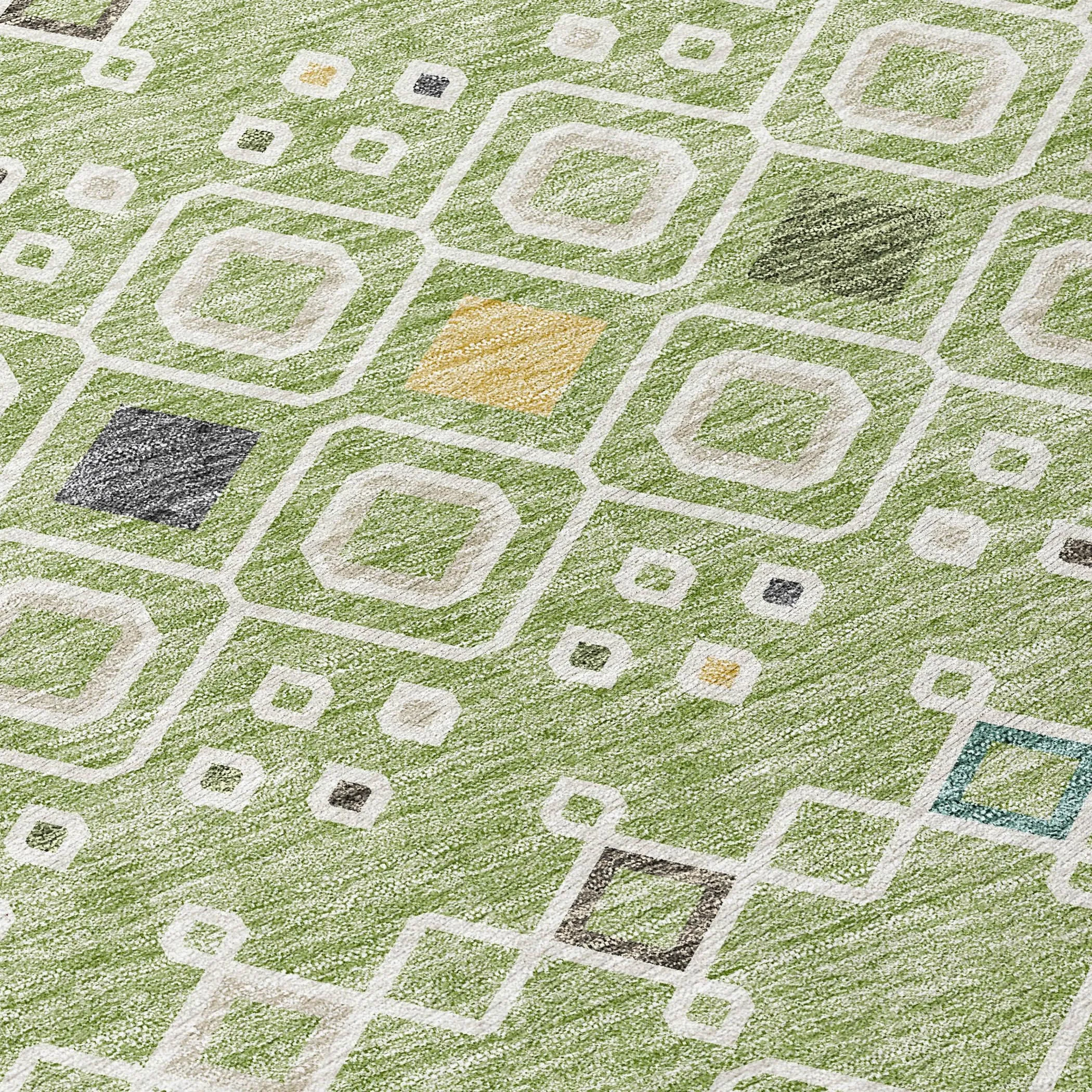 Machine Washable Indoor/ Outdoor Global Contempory Chantille Rug