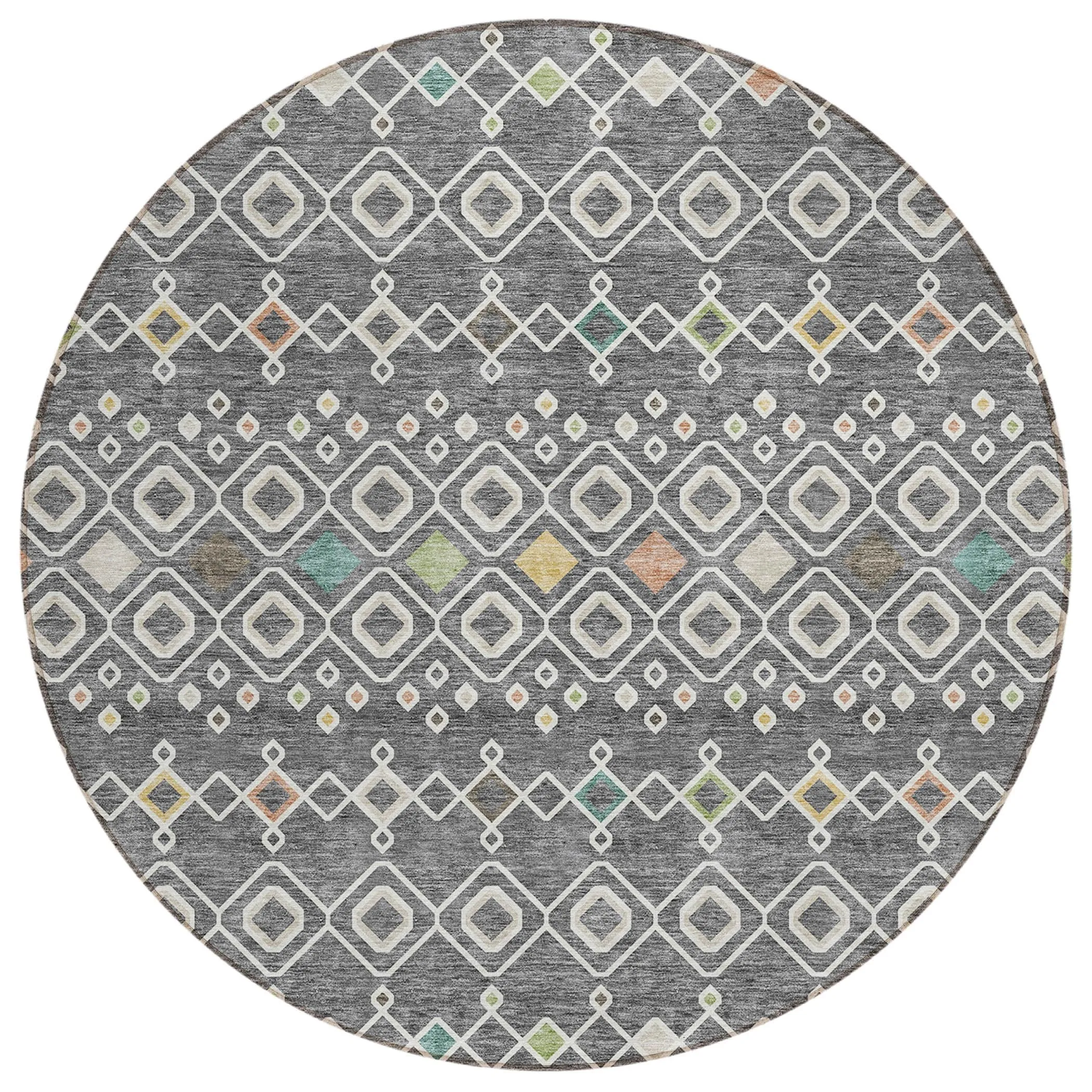 Machine Washable Indoor/ Outdoor Global Contempory Chantille Rug