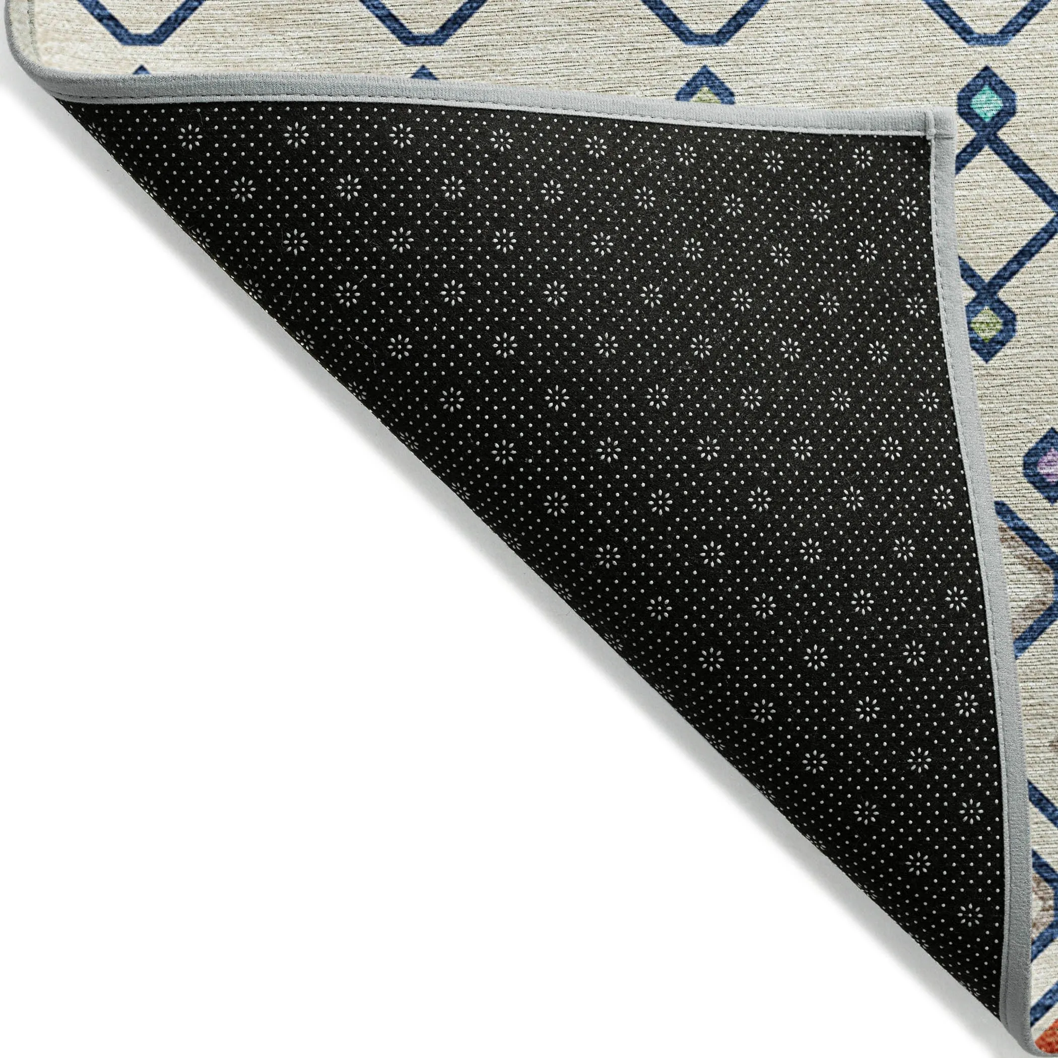 Machine Washable Indoor/ Outdoor Global Contempory Chantille Rug
