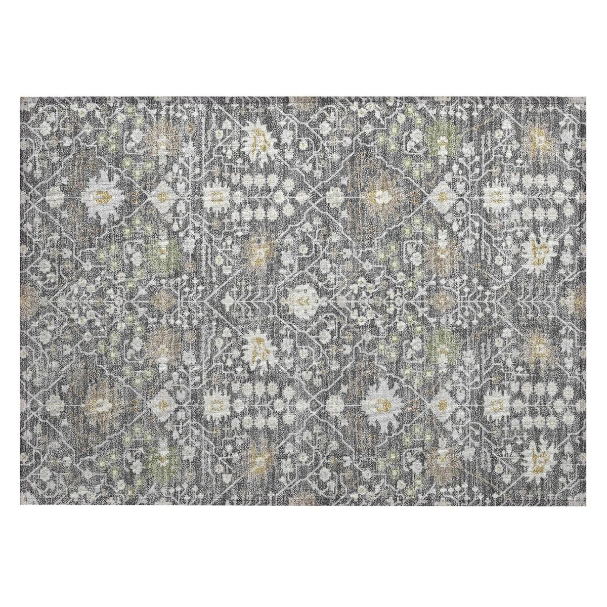 Machine Washable Indoor/ Outdoor Global Traditional Chantille Rug