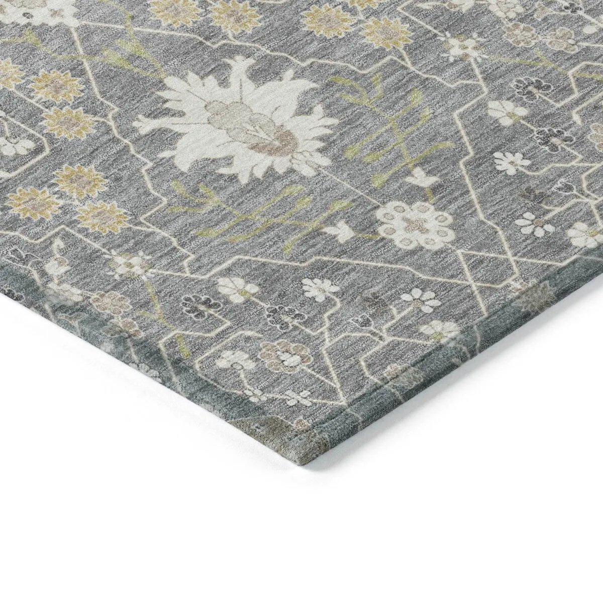 Machine Washable Indoor/ Outdoor Global Traditional Chantille Rug