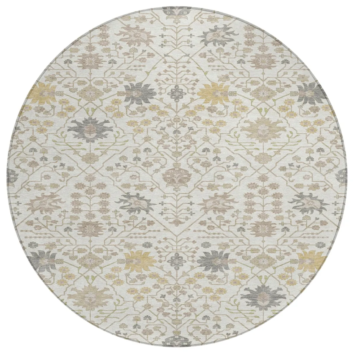 Machine Washable Indoor/ Outdoor Global Traditional Chantille Rug
