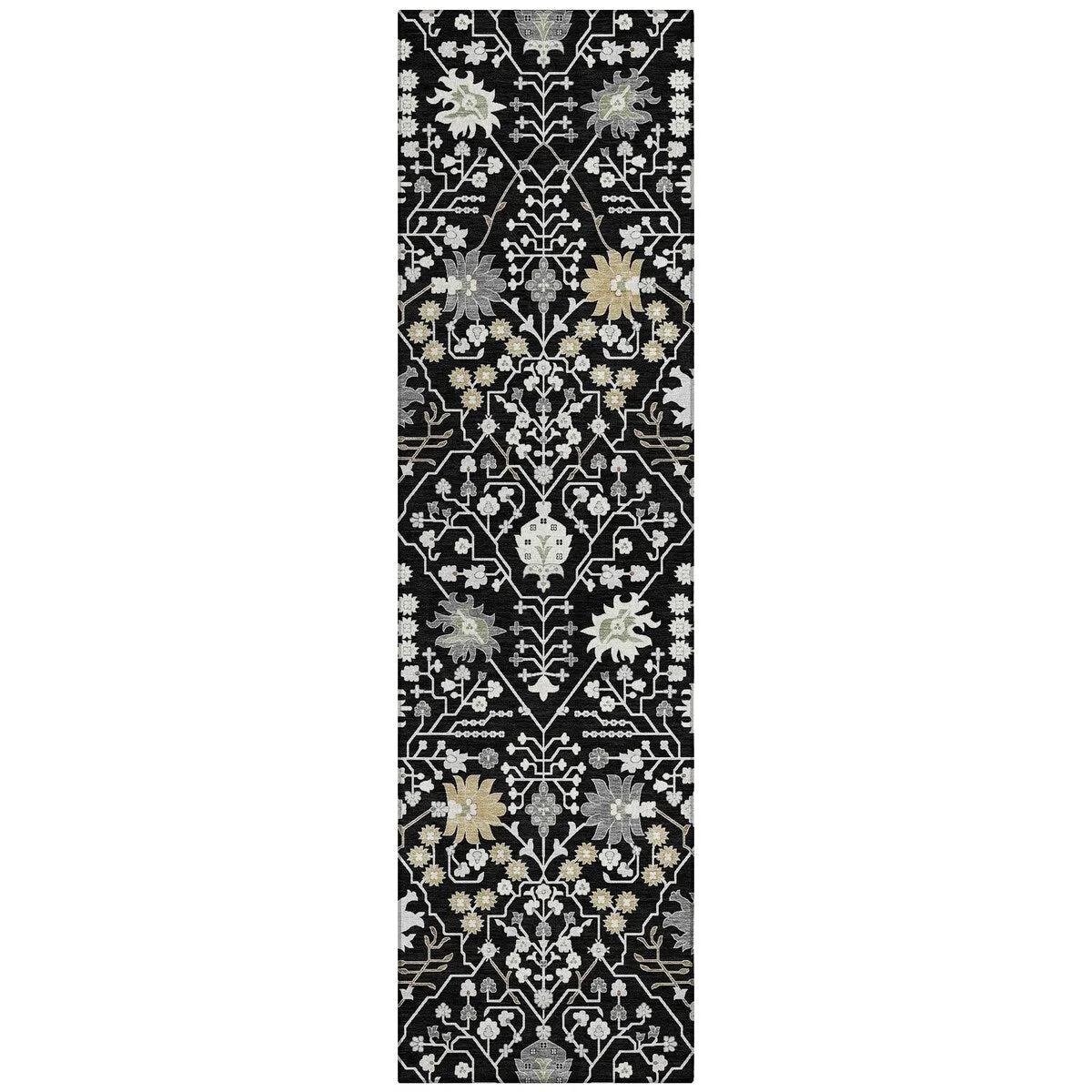 Machine Washable Indoor/ Outdoor Global Traditional Chantille Rug