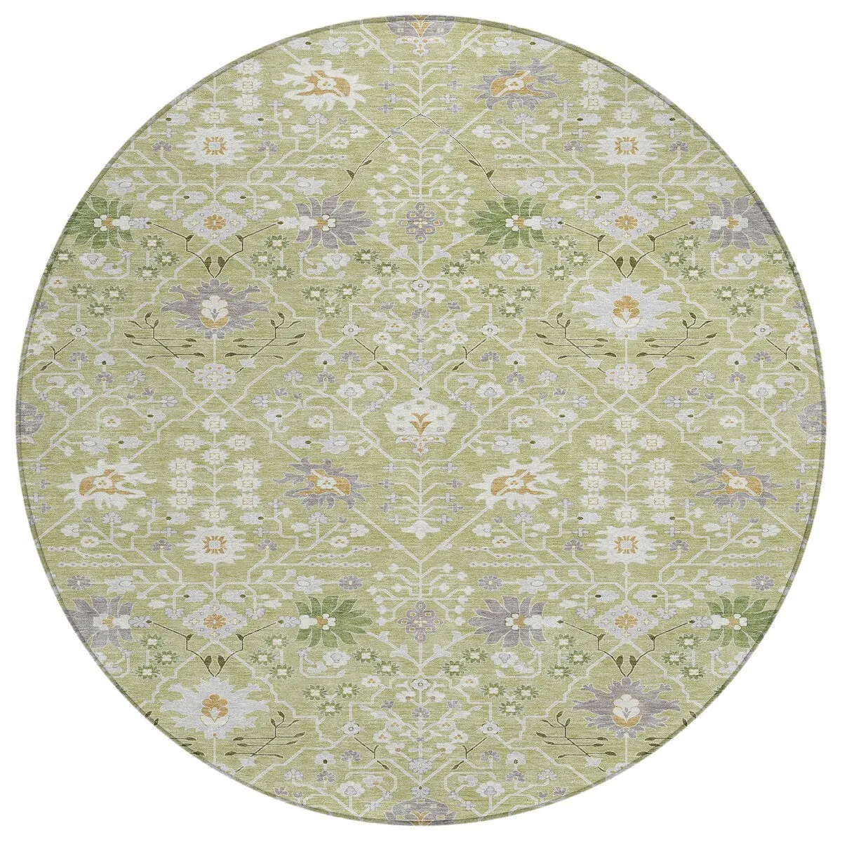 Machine Washable Indoor/ Outdoor Global Traditional Chantille Rug