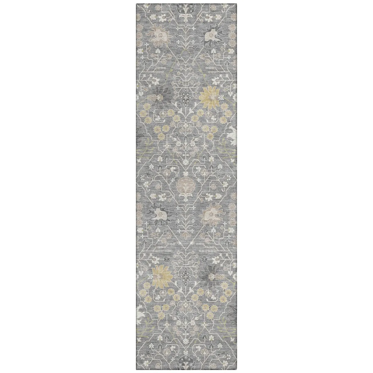 Machine Washable Indoor/ Outdoor Global Traditional Chantille Rug