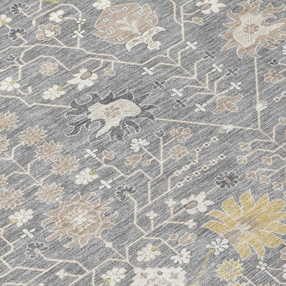 Machine Washable Indoor/ Outdoor Global Traditional Chantille Rug