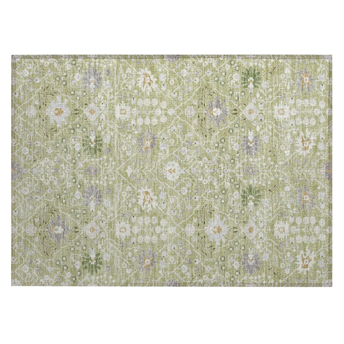 Machine Washable Indoor/ Outdoor Global Traditional Chantille Rug