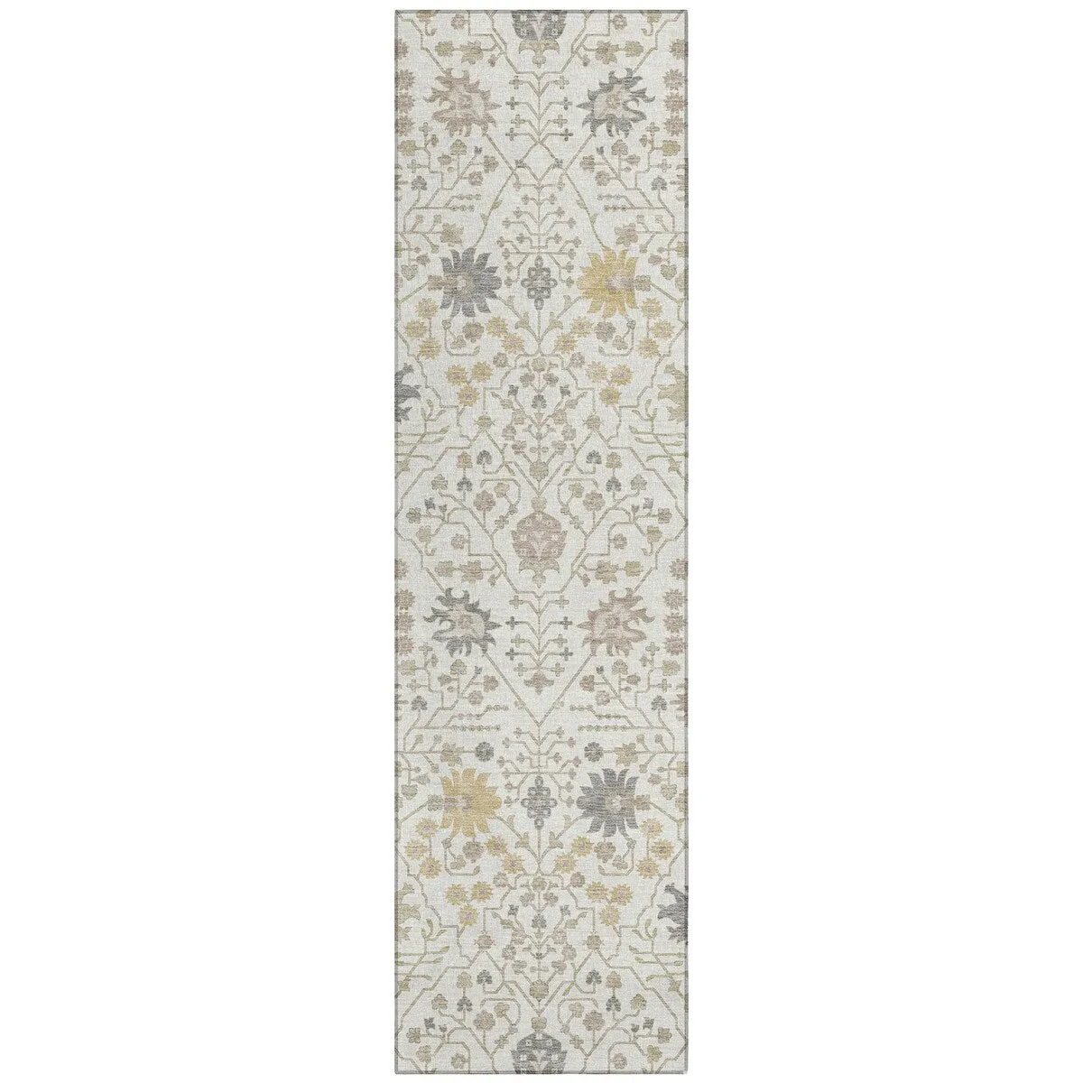 Machine Washable Indoor/ Outdoor Global Traditional Chantille Rug