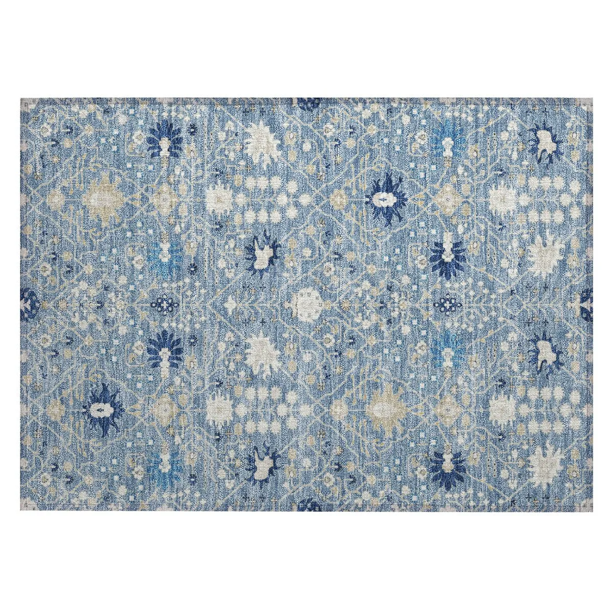 Machine Washable Indoor/ Outdoor Global Traditional Chantille Rug