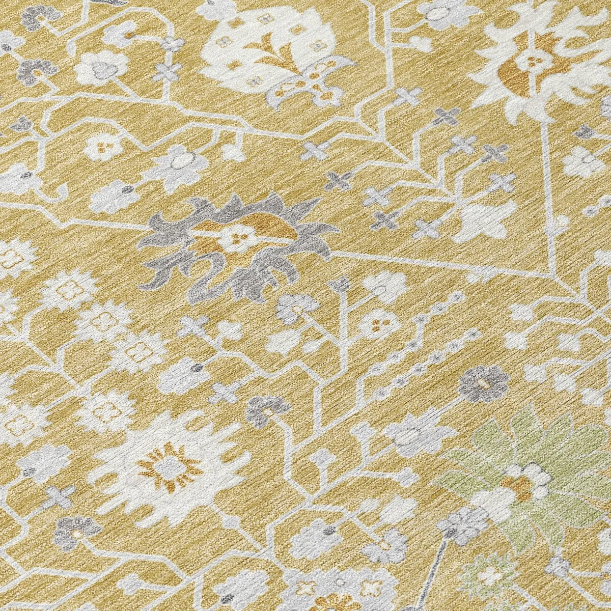 Machine Washable Indoor/ Outdoor Global Traditional Chantille Rug
