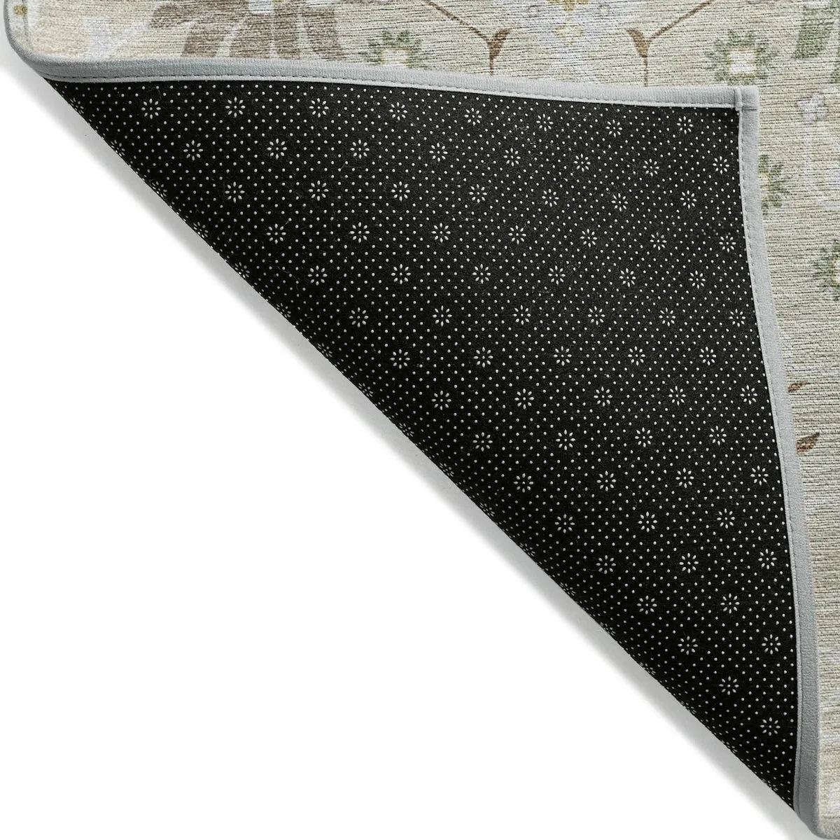 Machine Washable Indoor/ Outdoor Global Traditional Chantille Rug
