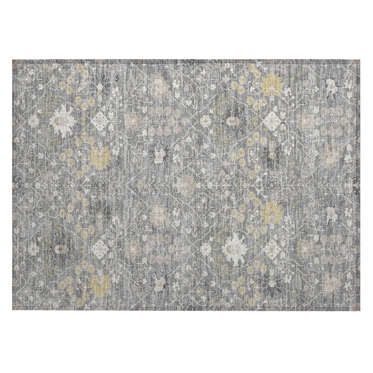 Machine Washable Indoor/ Outdoor Global Traditional Chantille Rug