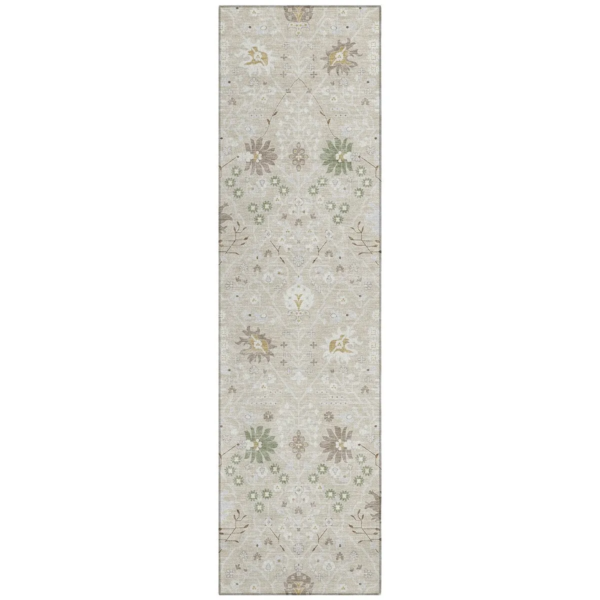 Machine Washable Indoor/ Outdoor Global Traditional Chantille Rug