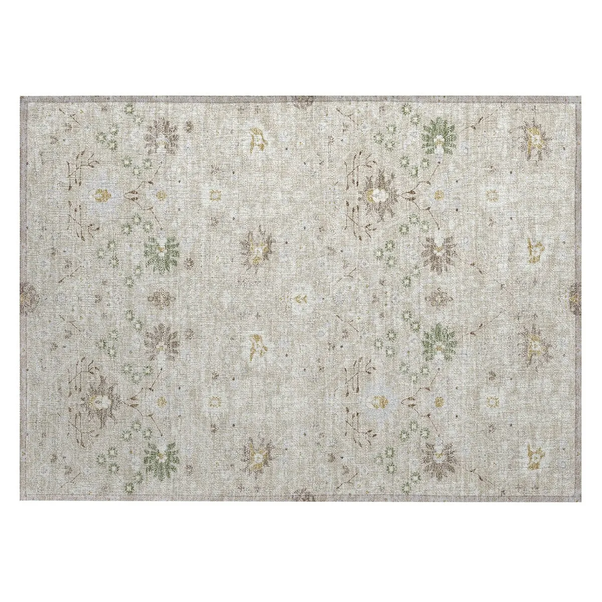 Machine Washable Indoor/ Outdoor Global Traditional Chantille Rug