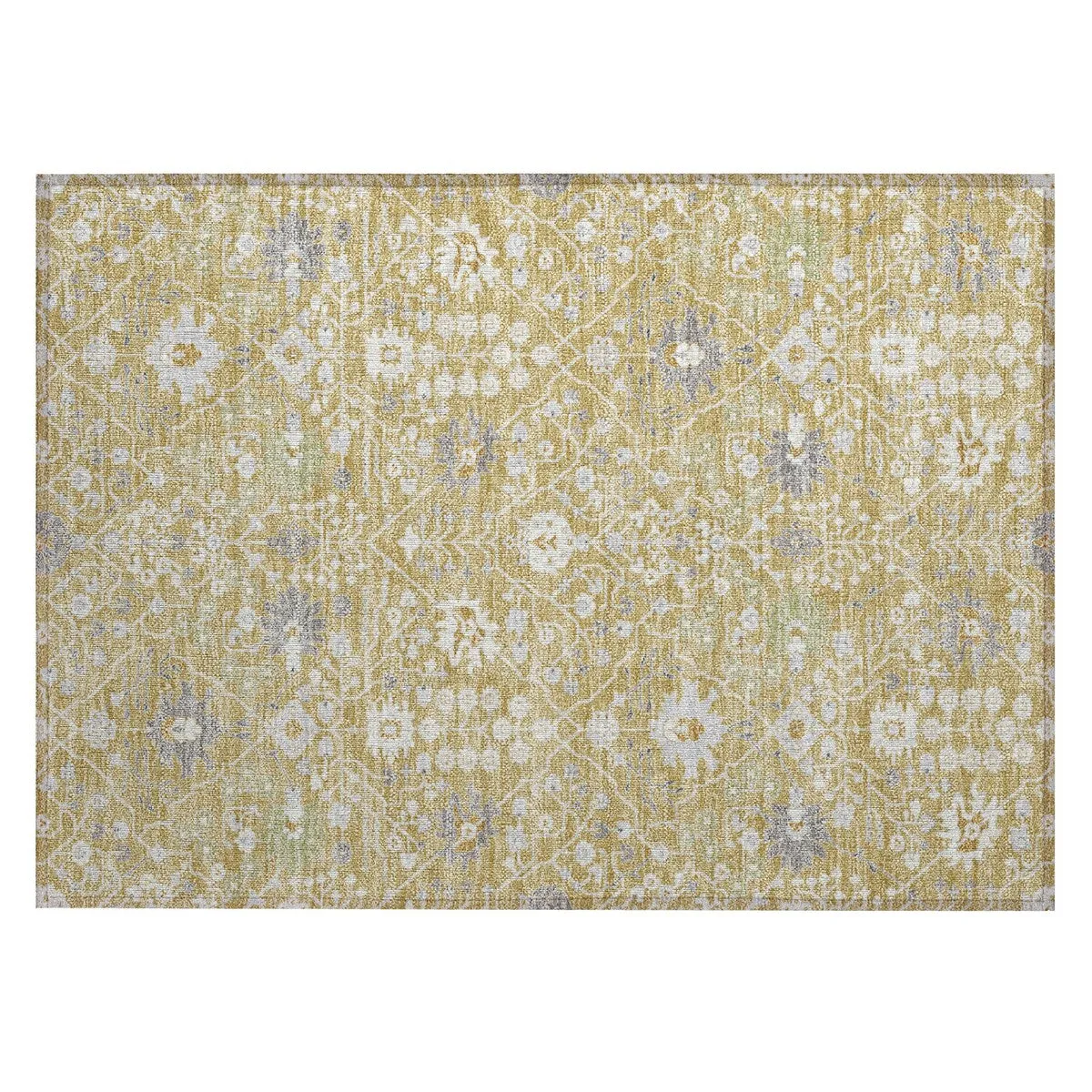 Machine Washable Indoor/ Outdoor Global Traditional Chantille Rug