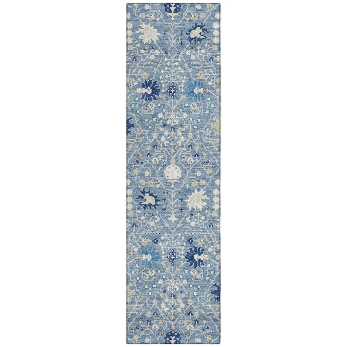 Machine Washable Indoor/ Outdoor Global Traditional Chantille Rug