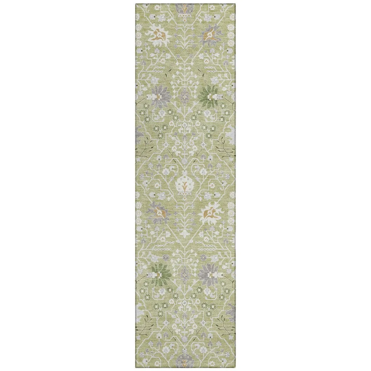 Machine Washable Indoor/ Outdoor Global Traditional Chantille Rug