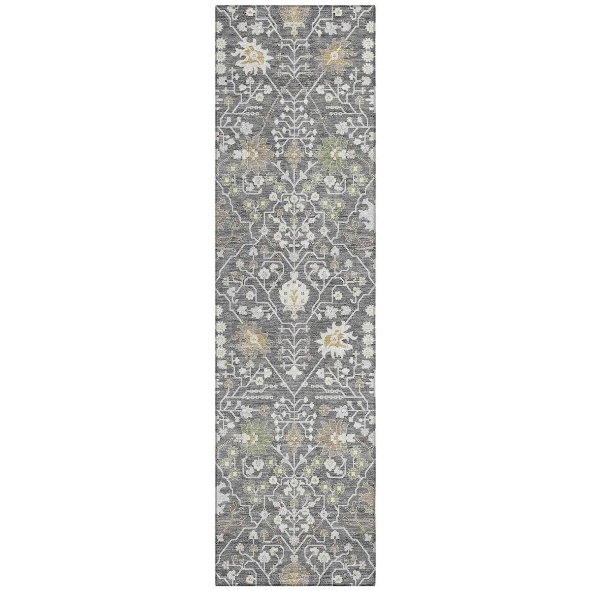 Machine Washable Indoor/ Outdoor Global Traditional Chantille Rug