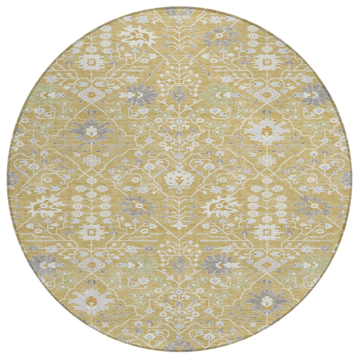 Machine Washable Indoor/ Outdoor Global Traditional Chantille Rug