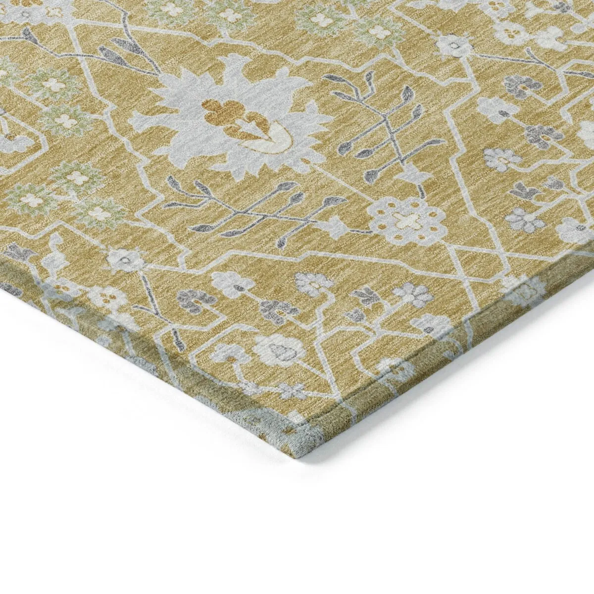 Machine Washable Indoor/ Outdoor Global Traditional Chantille Rug