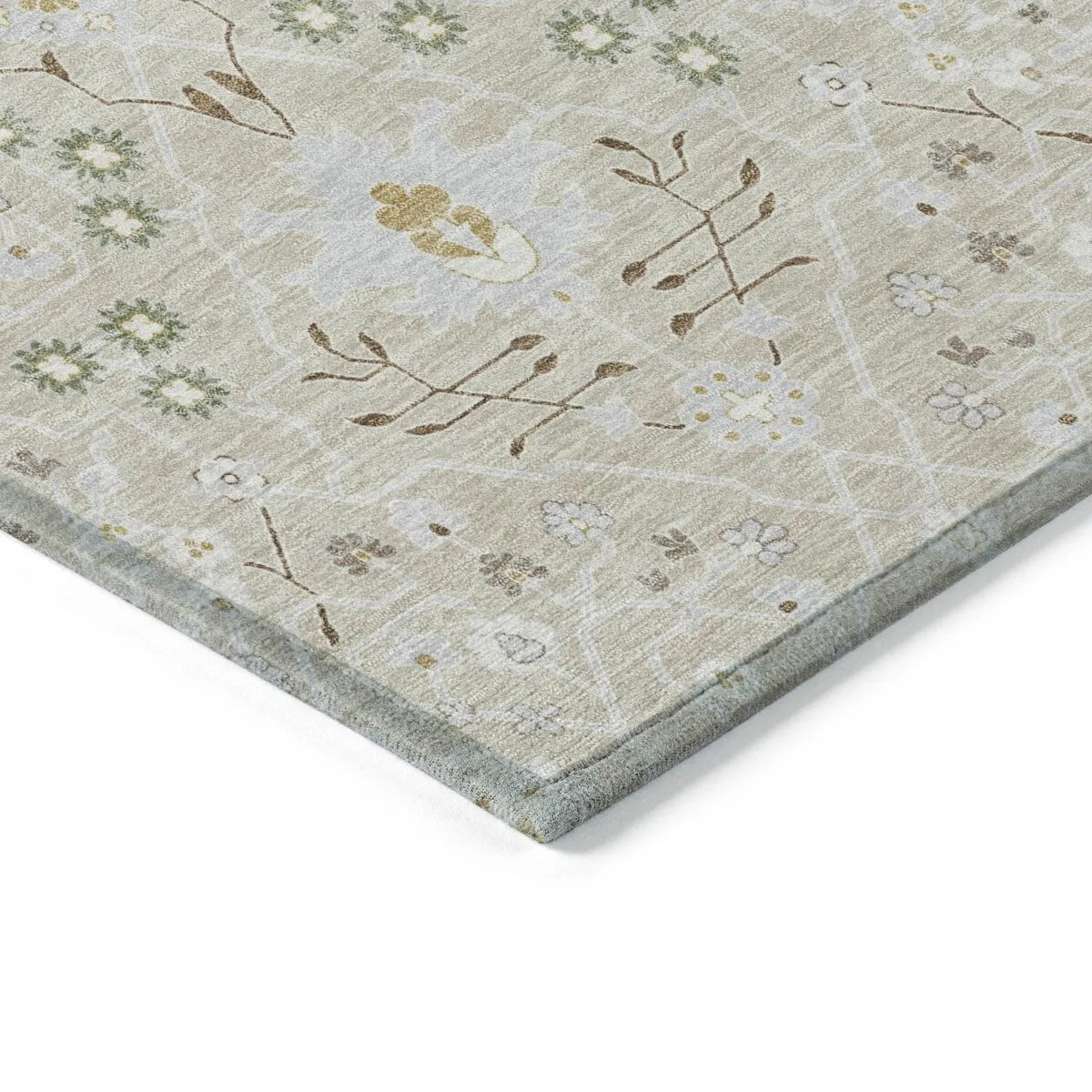 Machine Washable Indoor/ Outdoor Global Traditional Chantille Rug