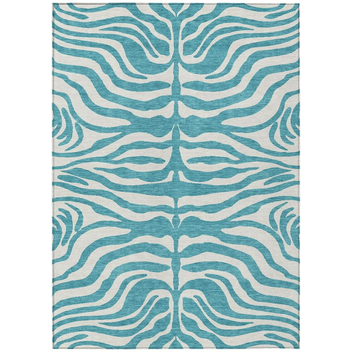 Machine Washable Indoor/ Outdoor Modern Animal Print Chantille Rug