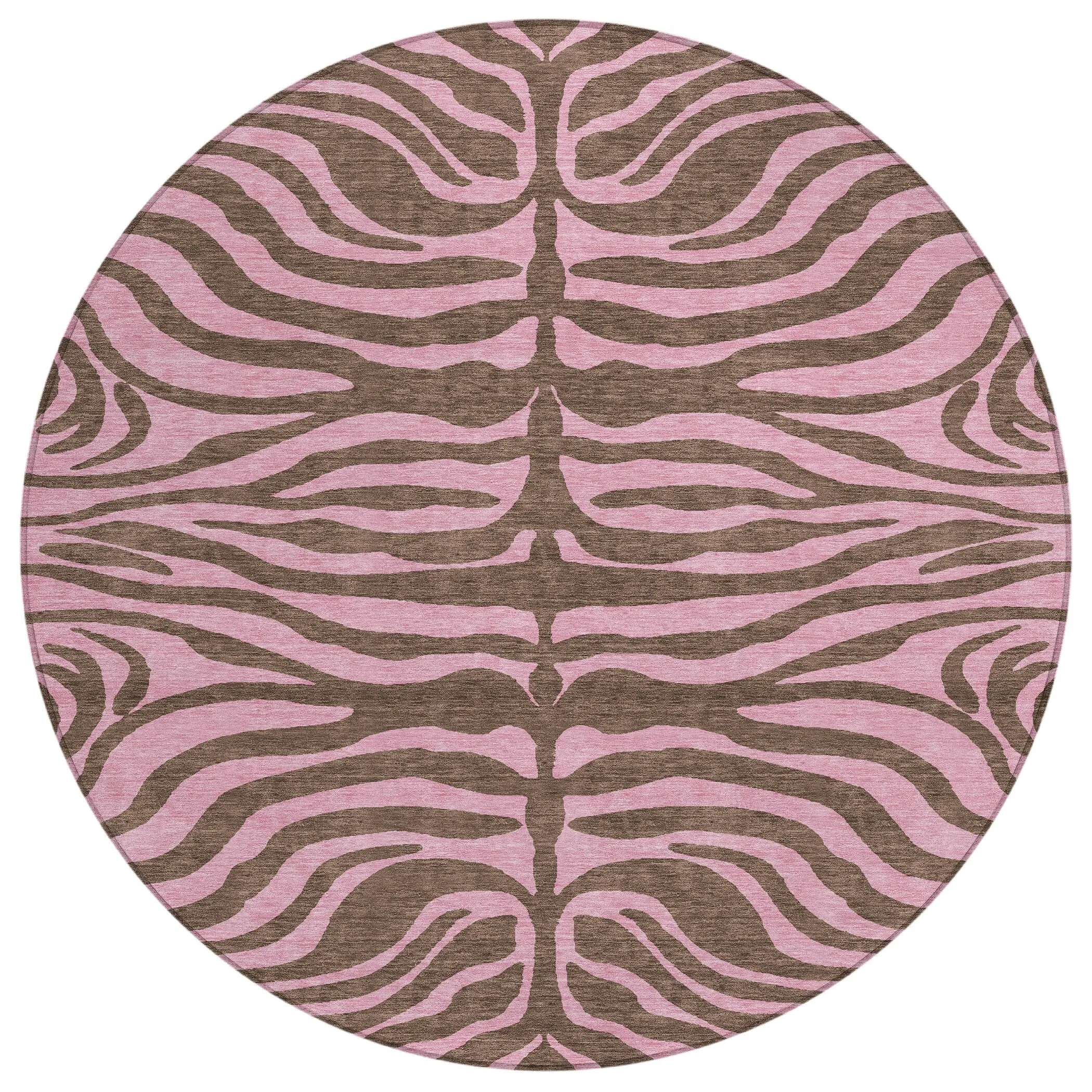 Machine Washable Indoor/ Outdoor Modern Animal Print Chantille Rug