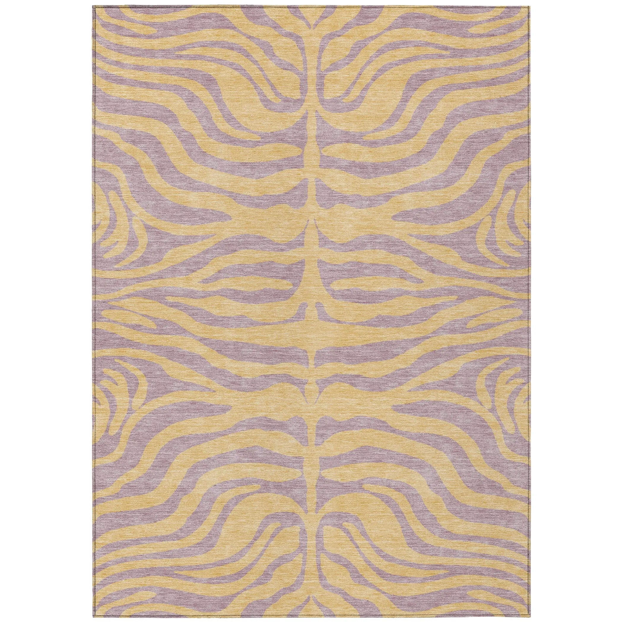 Machine Washable Indoor/ Outdoor Modern Animal Print Chantille Rug