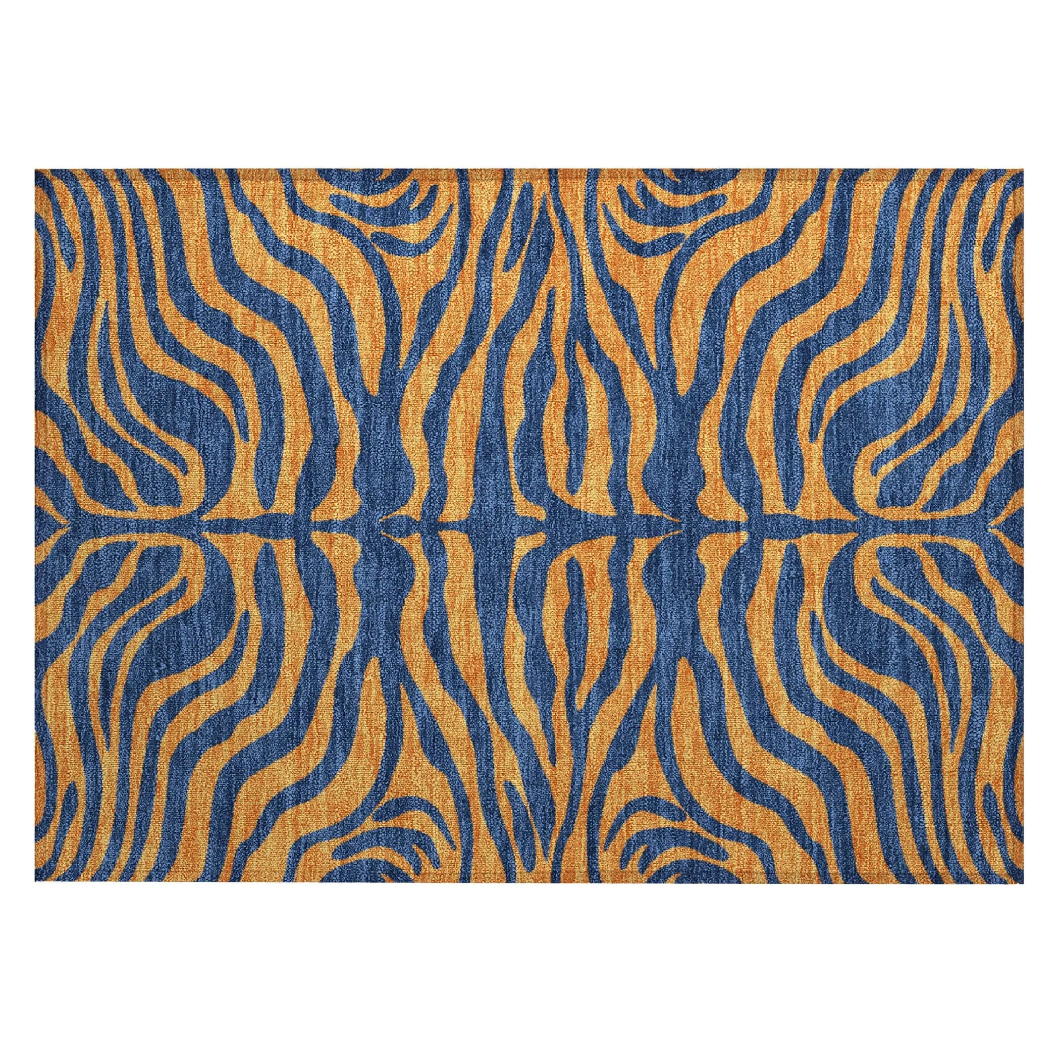 Machine Washable Indoor/ Outdoor Modern Animal Print Chantille Rug