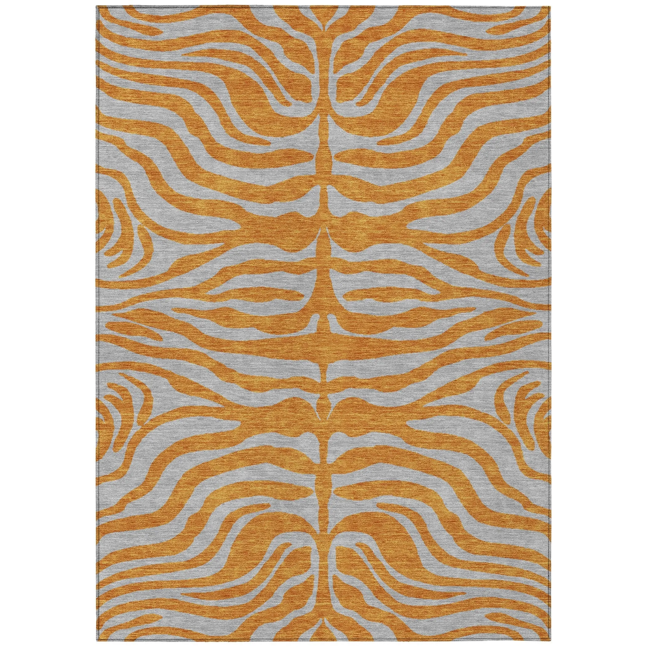 Machine Washable Indoor/ Outdoor Modern Animal Print Chantille Rug