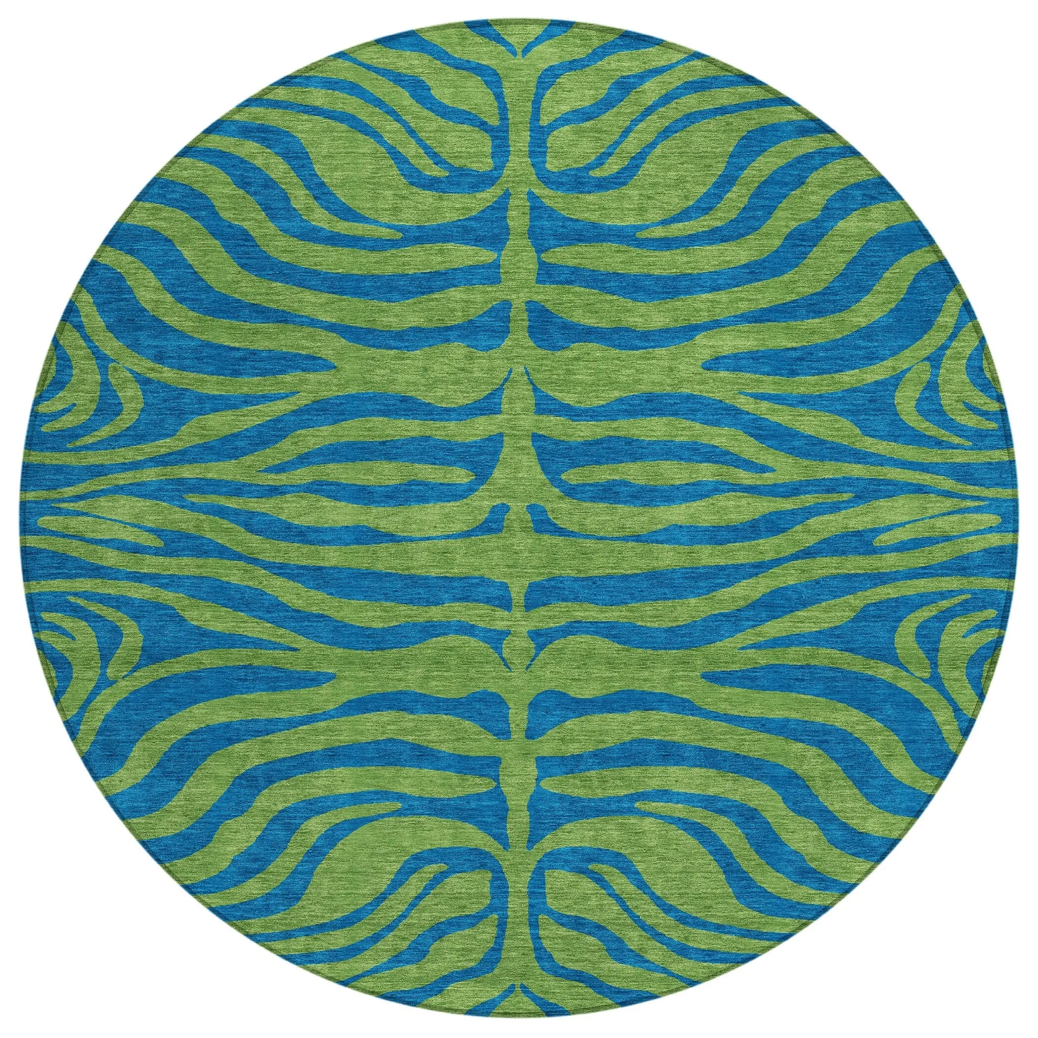 Machine Washable Indoor/ Outdoor Modern Animal Print Chantille Rug