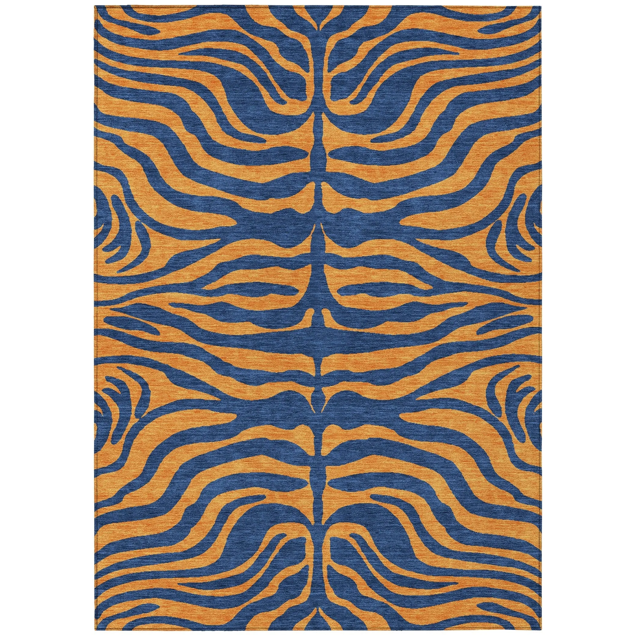 Machine Washable Indoor/ Outdoor Modern Animal Print Chantille Rug