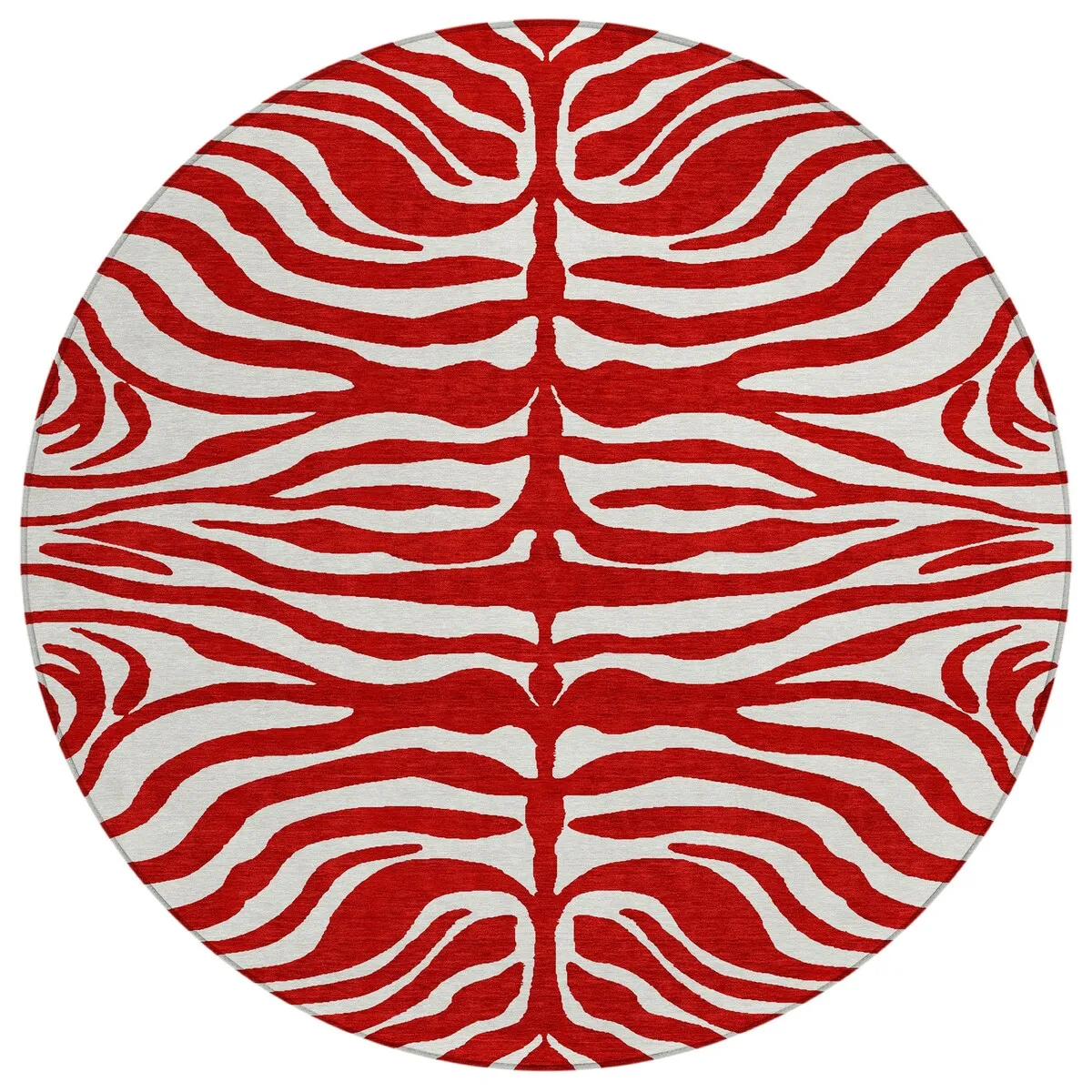 Machine Washable Indoor/ Outdoor Modern Animal Print Chantille Rug