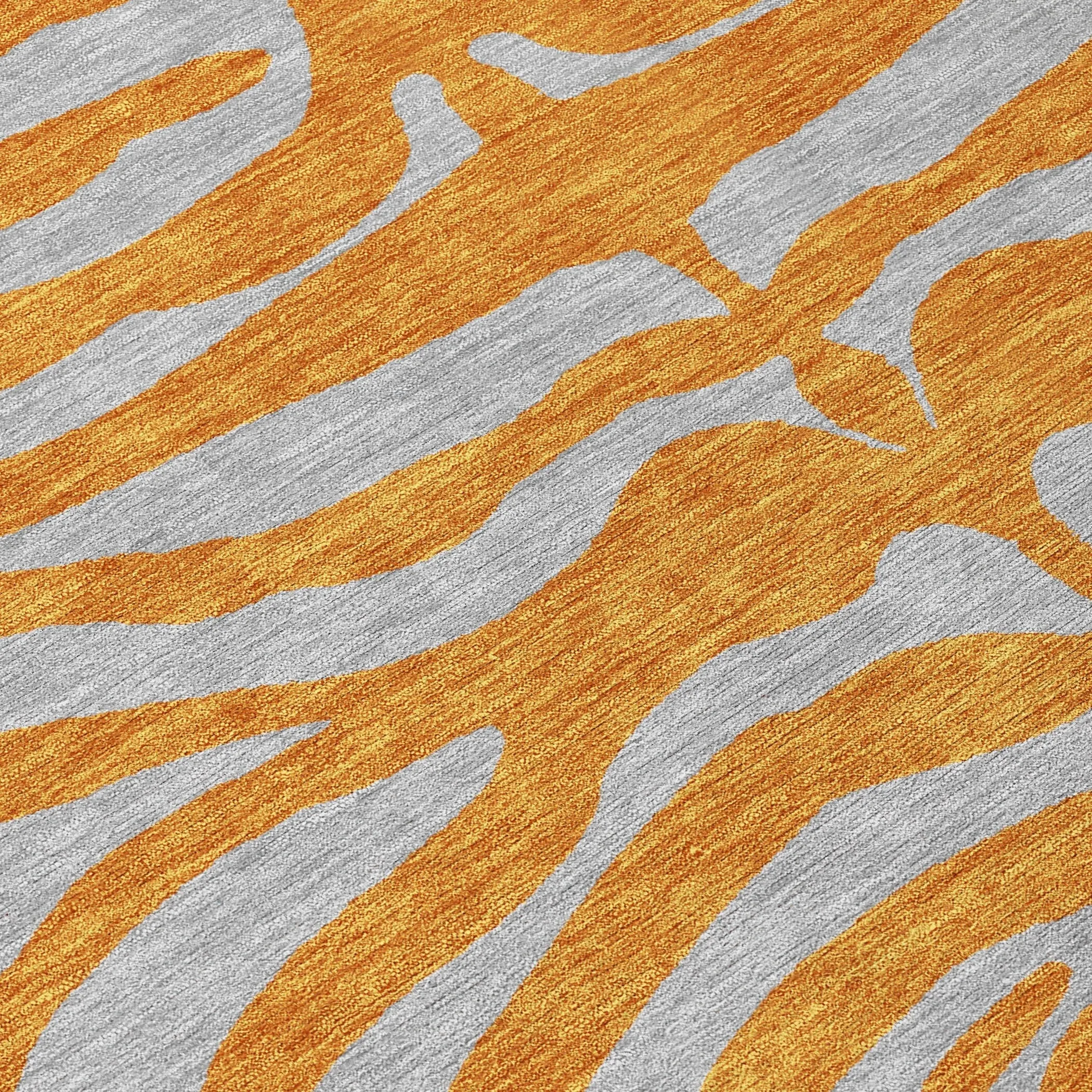Machine Washable Indoor/ Outdoor Modern Animal Print Chantille Rug