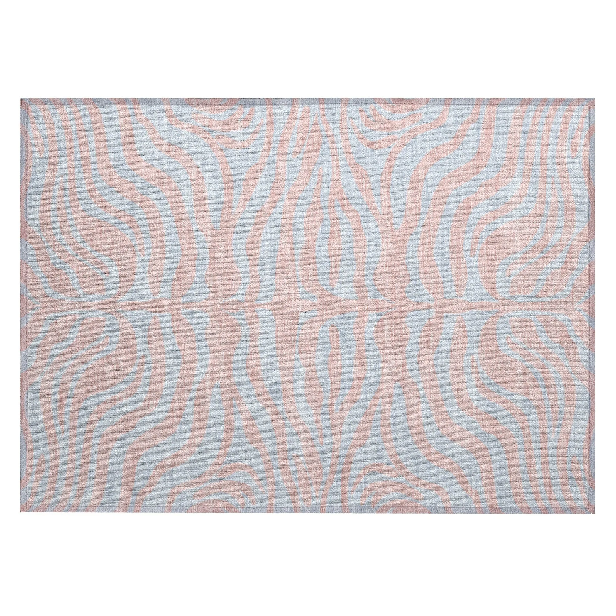 Machine Washable Indoor/ Outdoor Modern Animal Print Chantille Rug