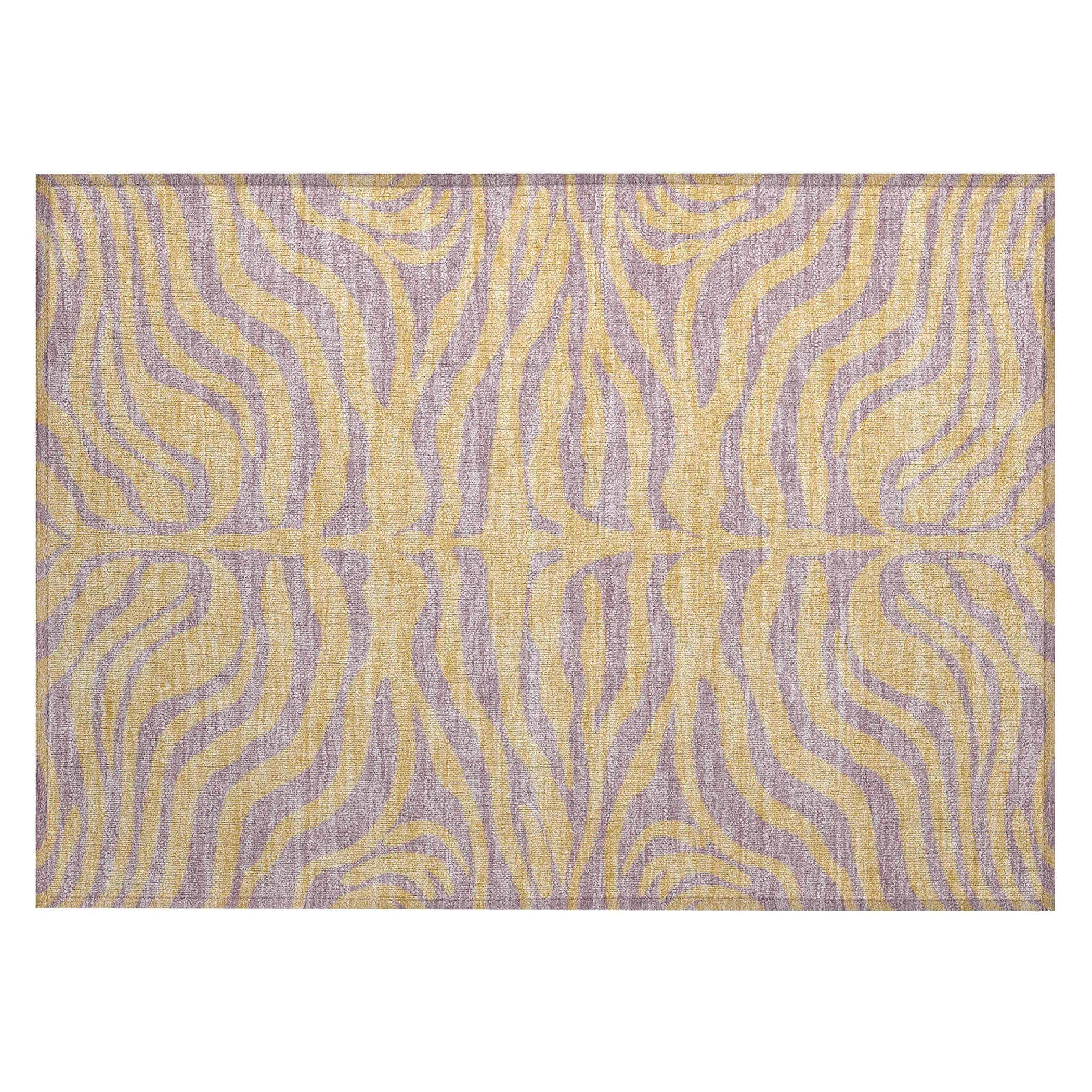 Machine Washable Indoor/ Outdoor Modern Animal Print Chantille Rug