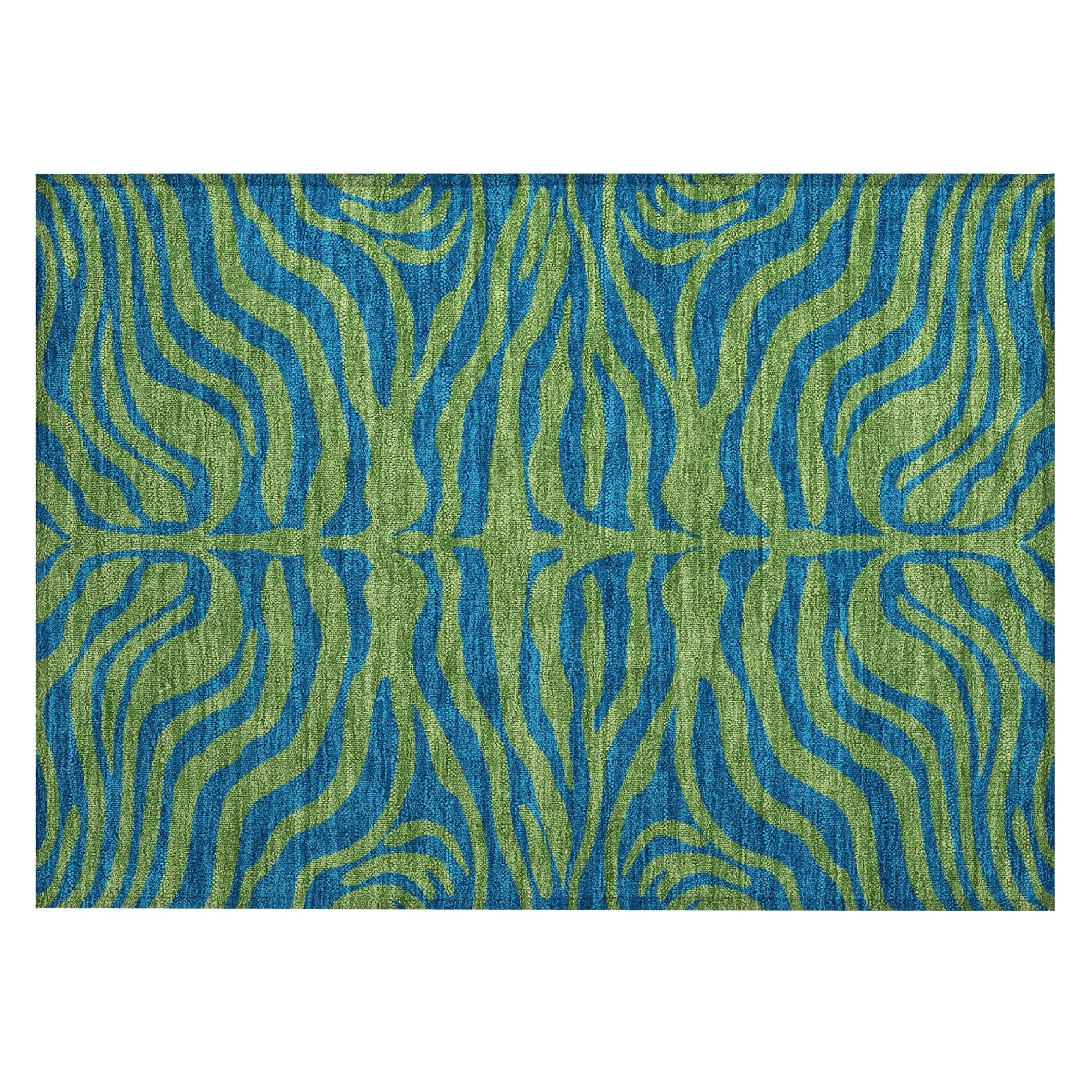 Machine Washable Indoor/ Outdoor Modern Animal Print Chantille Rug