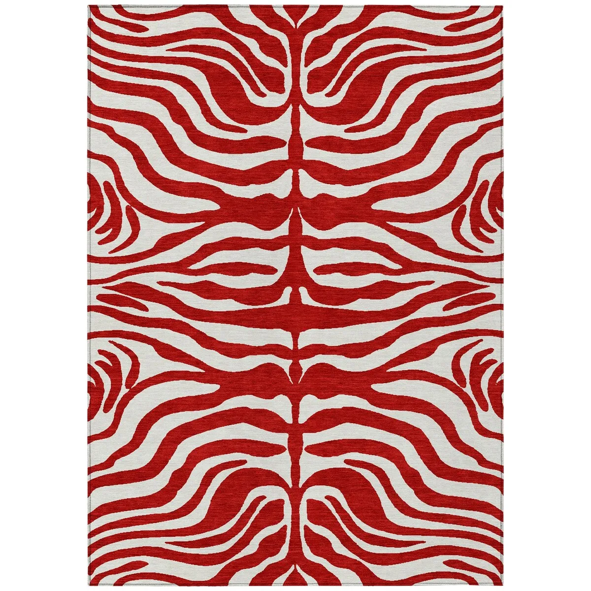 Machine Washable Indoor/ Outdoor Modern Animal Print Chantille Rug