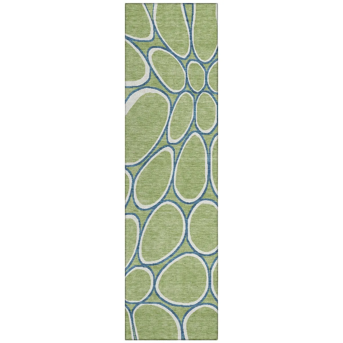 Machine Washable Indoor/ Outdoor Modern Bubbles Chantille Rug