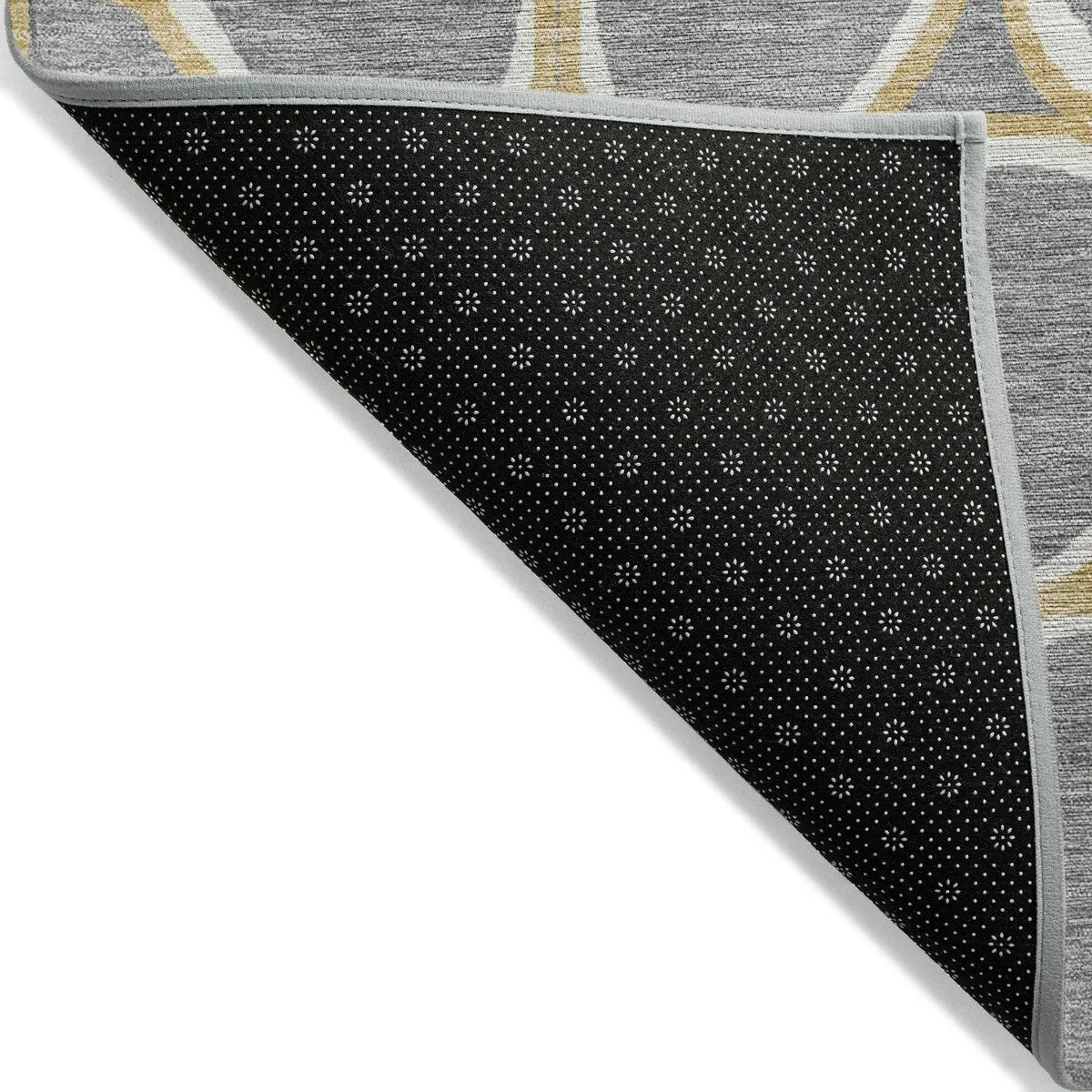 Machine Washable Indoor/ Outdoor Modern Bubbles Chantille Rug