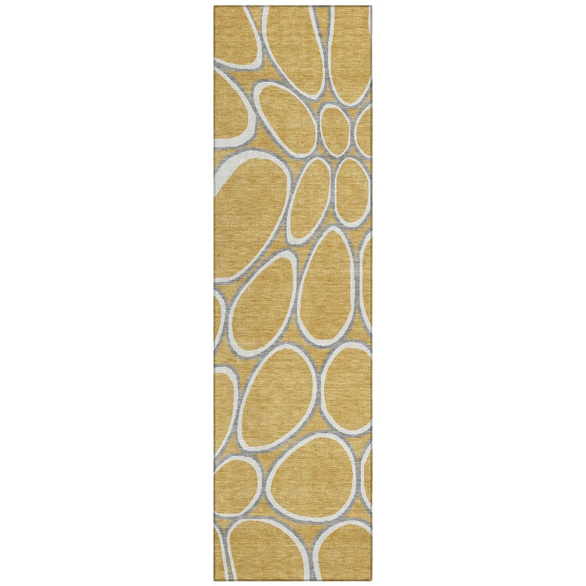 Machine Washable Indoor/ Outdoor Modern Bubbles Chantille Rug