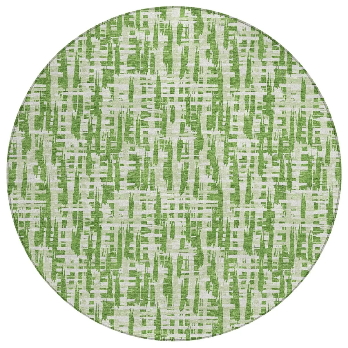 Machine Washable Indoor/ Outdoor Modern Crosshatch Chantille Rug