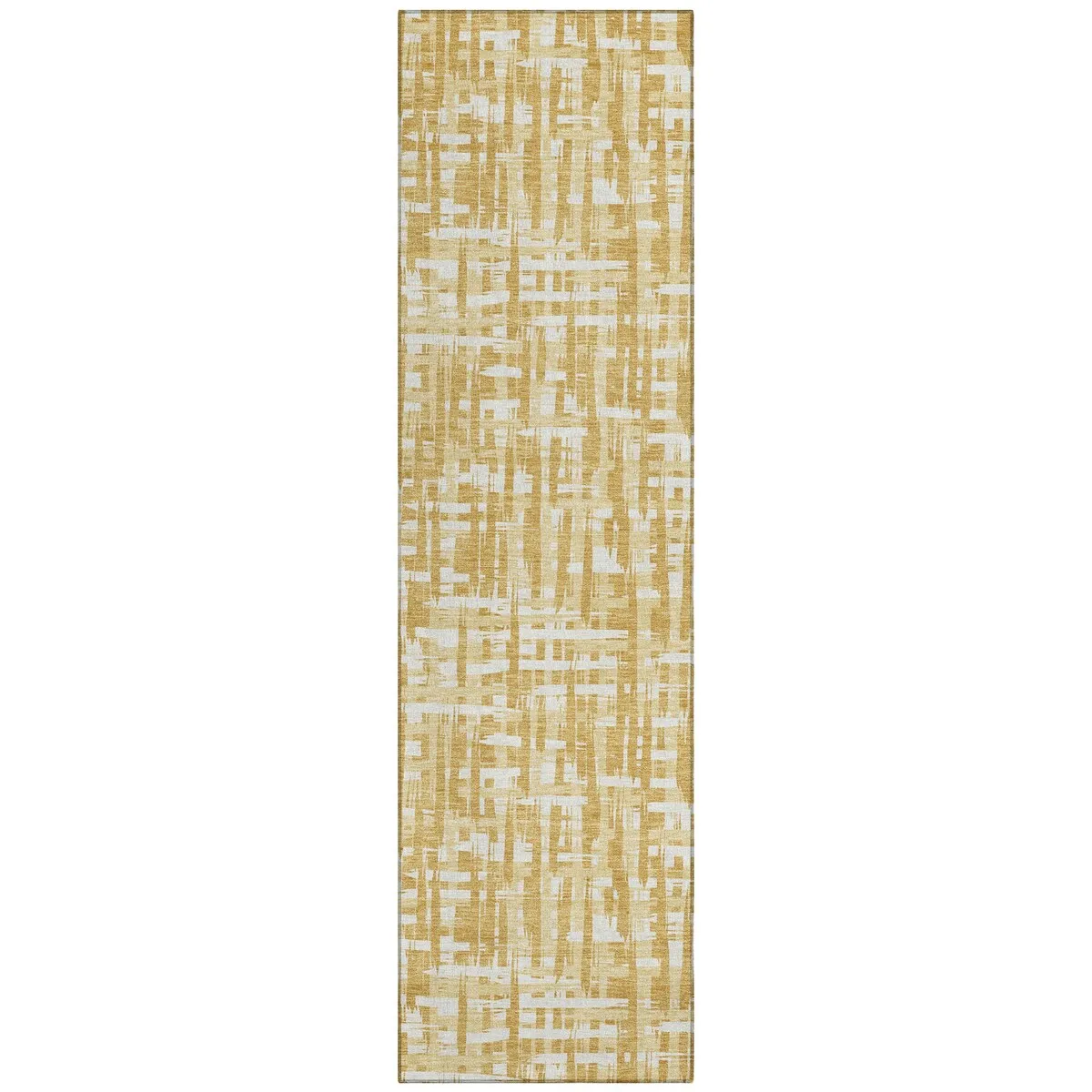 Machine Washable Indoor/ Outdoor Modern Crosshatch Chantille Rug